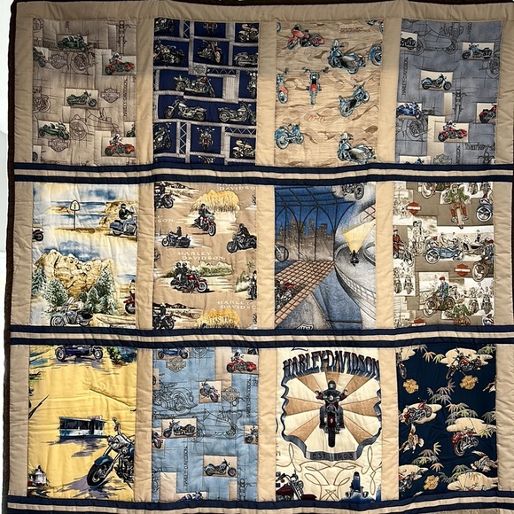 Harley-Davidson Hand Made Quilt - Picture 2 of 8